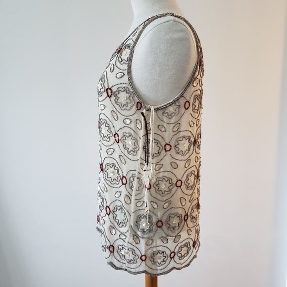 Willow & Clay beaded tank top size medium - Picture 3 of 4